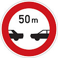 B 34: Minimum distance between vehicles