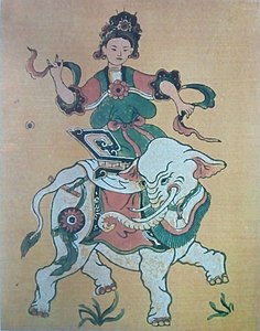 Folk art depiction of Lady Triệu