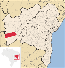 Localização de Correntina na Bahia