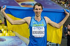Bohdan Bondarenko, efter VM-guldet i Moskva 2013.