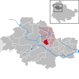Tidigare läge för kommunen Bothenheilingen i Unstrut-Hainich-Kreis