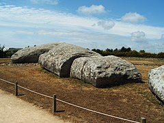 the Great Menhir of Er Grah in Brittany, the largest known single stone erected by Neolithic man, which later fell down