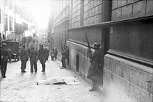 Members of the police regiment in Rome following a partisan attack, 23 March 1944