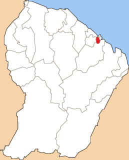 Location of the canton of Matoury in French Guiana