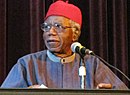 Chinua Achebe speaking at Asbury Hall, Buffalo.