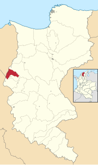 Location of the municipality and town of Cerro San Antonio in the Department of Magdalena.