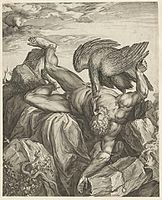 Cornelis Cort Tityus (Prometheus), 1566, podle Tiziana