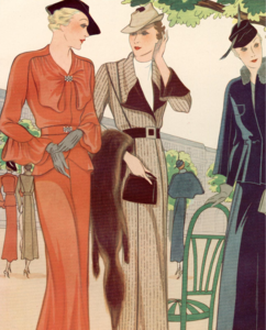Fashion plate from the Netherlands, March 1935.
