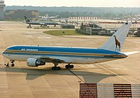 Boeing 767. Este avión se estrellaría en 1996 como el vuelo 961 de Ethiopian Airlines