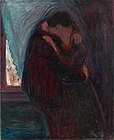 O beijo. 1897. 99 × 81 cm. Munch Museum, Oslo