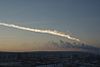 Spoor van de meteoroïde die insloeg in Tsjeljabinsk
