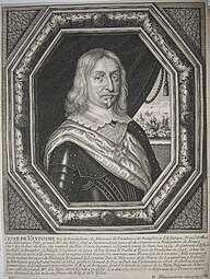 Vgraviran portret Césarja de Bourbona, vojvode Vendômskega (1594–1665)