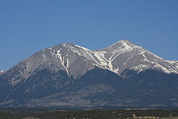 Mount Shavano vpravo