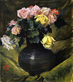 Вільям Мерріт Чейз. «Троянди в чорній вазі», до 1888 р.