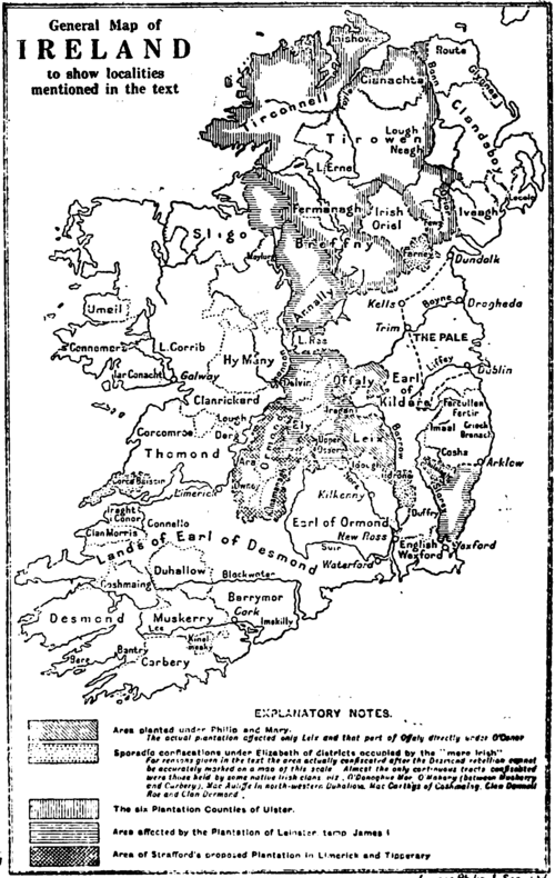 General Map of Ireland to show localities mentioned in the text