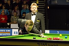 Shaun Murphy playing a shot