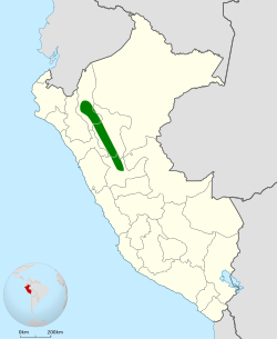 Distribución geográfica del tororoí de Graves.