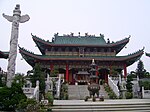 Main hall of the Wun Chuen Sin Koon, a Taoist temple in Hong Kong. HK WunChuenSinKoon MainHall.JPG