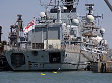 Aft view of St Albans showing the helicopter hangar HMS St Albans F83 (1).jpg