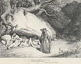 Dante rencontrant les non-baptisés, Chant IV