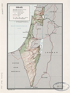 Mappa di Israele al 1967