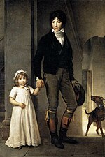 Jean-Baptiste Isabey et sa fille Alexandrine, 1795 (h. 1,95 m), Louvre.