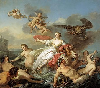 Europa'nın Kaçırılması, Jean-Baptiste Marie Pierre (1750)