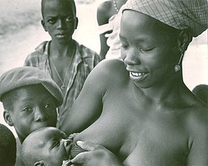 Photo taken in 1967 or 1968. The mother was on...