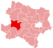 Lage des Bezirkes Melk in Niederösterreich