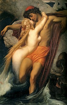 The Fisherman and the Syren, by Frederic Leighton, c. 1856-1858 Leighton-The Fisherman and the Syren-c. 1856-1858.jpg