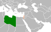 Location map for Israel and Libya.