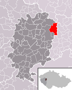 Location of Líšná within Rokycany District