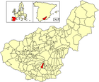 Расположение муниципалитета Каньяр на карте провинции