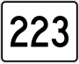 Route 223 marker