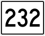 State Route 232 marker