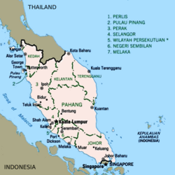 Map of Federation of Malaya Map PeninsularMalaysia.png