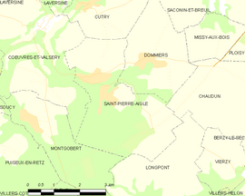 Mapa obce Saint-Pierre-Aigle