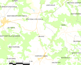 Mapa obce Anlhiac