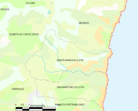 Mapa obce Santa-Maria-di-Lota