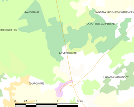 Mapa obce La Ventrouze