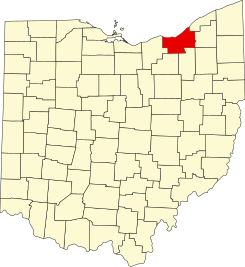 Map of Ohio highlighting Cuyahoga County.svg