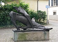 Miracolo, 1959/60. Reiterskulptur von Marino Marini im Lydia-Welti-Escher-Hof beim Kunsthaus Zürich