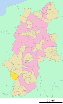 موقعیت ناگیسو، ناگانو در نقشه
