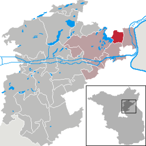Poziția  Parsteinsee pe harta districtului Barnim