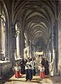 Título: Paso de una procesión por el claustro de San Juan de los Reyes de Toledo. Autora: Elena Brockmann. Año: 1892. Fuente: wikimedia commons