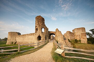 Pevensey Castle in East Sussex built in 1100