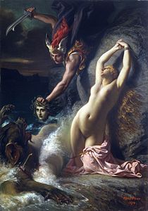 Andromède attachée à un rocher, 1874, New York, musée d'Art Dahesh.