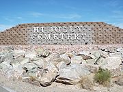 The Quartzsite Cemetery. established in 1890 and renamed the Hi Jolly Cemetery in 1903 in honor of Hadji Ali a.k.a. Hi Jolly. The cemetery is located in the intersection of West Elsie and Hi Jolly Lanes.