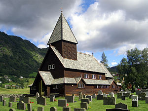 Røldals stavkyrka.