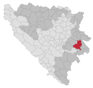 Lage der Gemeinde Rogatica in Bosnien und Herzegowina (anklickbare Karte)